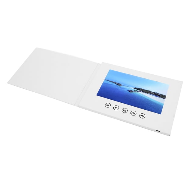 Video Greeting Card with LCD Screen, 8.27x5.91x0.39in Electronic Video Brochure Customizable Video Book 720P HD Video Playback, with 128M Memory