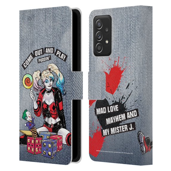 Head Case Designs Officially Licensed Batman DC Comics Harley Quinn Graphics Toys Leather Book Wallet Case Cover Compatible with Samsung Galaxy A52 / A52s / 5G (2021)