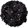 thumbnail image 2 of TETOU 10Pcs Silk Hydrangea Heads, Artificial Flowers Heads Fake Flower with Stems for Home Wedding Family Party Decoration - Black, 2 of 5