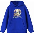 thumbnail image 4 of Sweets Bunny WIth Candy Basket   Boy's Royal Blue Long Sleeve Hoodie-Medium, 4 of 6