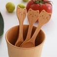 thumbnail image 1 of enjoywould Wooden Spoon Animal Kids Cat Pig Dinner Soup Feeding Spoon Kitchen Tool, 1 of 8