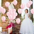 thumbnail image 3 of PMU 11 Inches Round Pearl Pink Baptism Dove Latex Balloon Pkg/12, 3 of 6