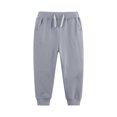 thumbnail image 2 of Boys And Girls Joger Elastic Waist Special Print Drawstring Sports Pants Gray 160, 2 of 5
