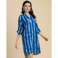 thumbnail image 3 of Moomaya Raglan Sleeves Band Collar Printed Rayon Dress - Women's Casual Dress, 3 of 9