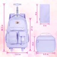 thumbnail image 2 of Mochila enrollable CCJPX para niñas y mujeres de 21 pulgadas, color morado, 2 of 6