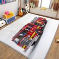 thumbnail image 1 of Non Slip Area Rug 6ftx9ft 3D Fire Car White Background Rugs for Living Room Soft Washable Stain Resistant Shaggy Rug, Throw Rug Carpet for Dining Room Office Playroom, 1 of 8