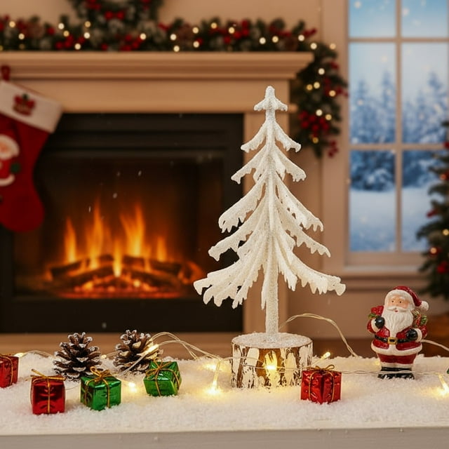 Holiday Saving! srobpty Christmas Decoration, Home Decor, Christmas Decorations Desktop Ornaments Mini Small Christmas Tree Shop Decoration Scene Layout Wholesale