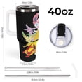 thumbnail image 2 of Eevee Cute Car Cup Tumbler with Handle & Straw 40Oz Cupholder Water Bottle Insulated Stainless Steel Cup, 2 of 8