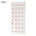 thumbnail image 1 of Whigetiy 50 Pcs Valentine Cellophane Bags Cookie Treat Bag Heart Clear Plastic Candy Bags Party Favor Gifts Goodies Bags for Gift, 1 of 10
