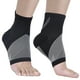 thumbnail image 1 of Tobillera de compresión (4 pares) para aliviar el dolor de neuropatía, tendinitis aquílea y fascitis plantar. Tobillera sin dedos para mujer y hombre (negro, M), 1 of 8