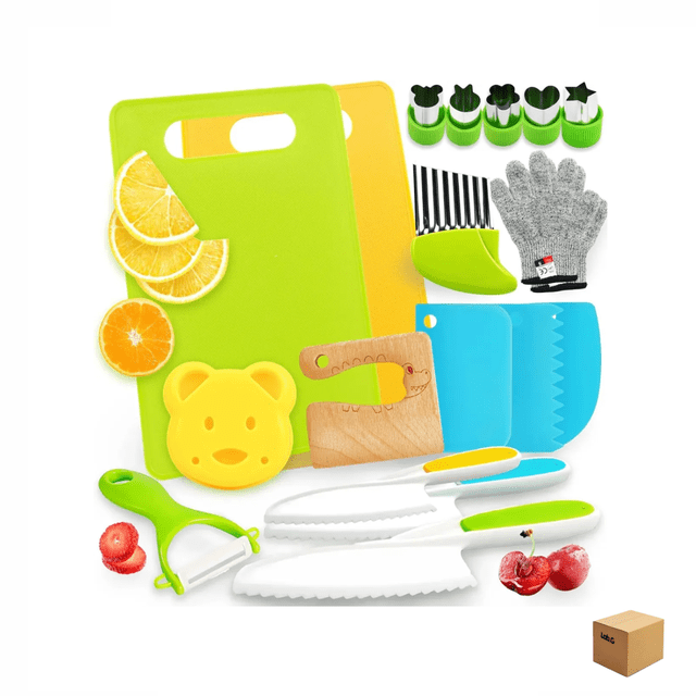 "Juguetes De Cuchillos Seguros Para Niños Montessori 19 Pcs Lab.G, Multicolor "