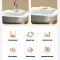 thumbnail image 4 of Cats Water Dispenser With Filtration Stainless Steel Bowl Low Noise Pump Water Fountain For Automatic Water Circulations, 4 of 12