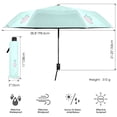 thumbnail image 3 of Pineapples Pattern Folding Umbrella UV50+ Waterproof Sun Protection Auto Open Close Compact Fiberglass Frame, 3 of 8
