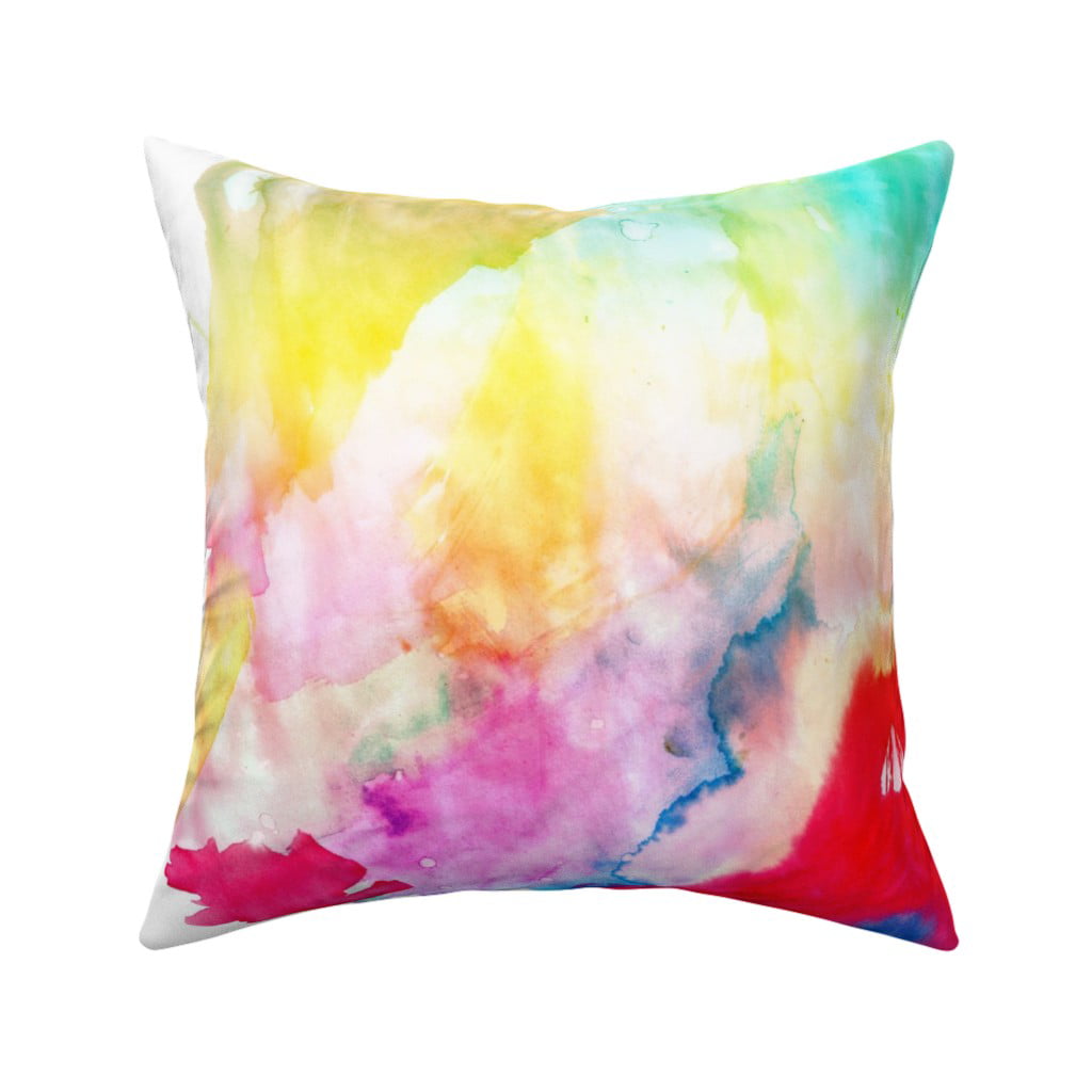 Rainbow Tree Festive Holiday Throw Pillow Cover w Optional Insert by Roostery 