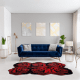thumbnail image 4 of Rose Rug 5x7 Cute Plush Flower Roses Shaped Rug Girly Area Rugs forBedroom Floor Living Room Carpet 307 (Red, 5' x 7'), 4 of 6
