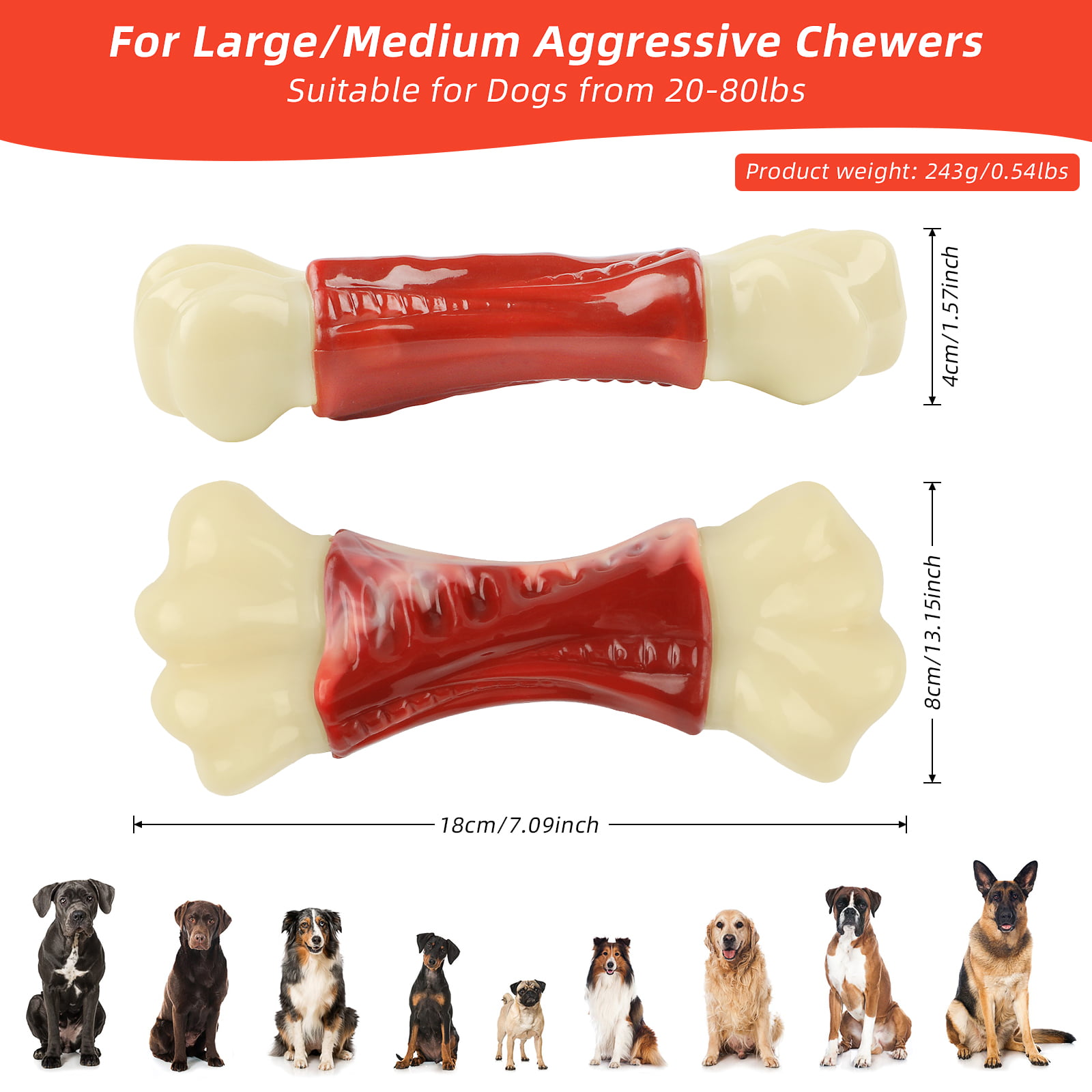 Dog Toys for Aggressive Chewers Large Breed Interactive Dog Toys Indes –  KOL PET