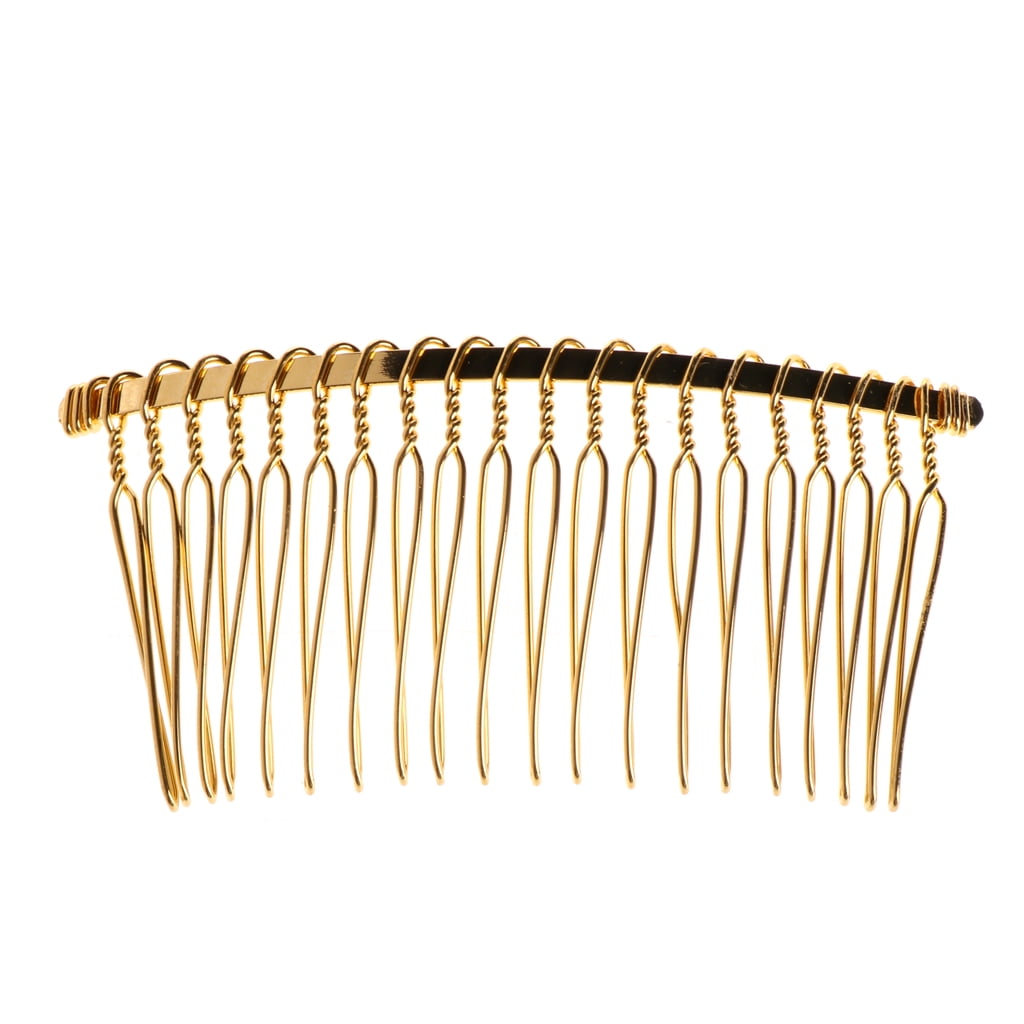 Details about   Stylish Blank Metal Hair Clip Comb 10-Teeth DIY Wedding Bridal Hairstyle