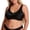 Black, variant on qelini Wireless Push up Bras for Women Seamless Full Coverage Bralette with Adjustable Straps Solid Color Bras