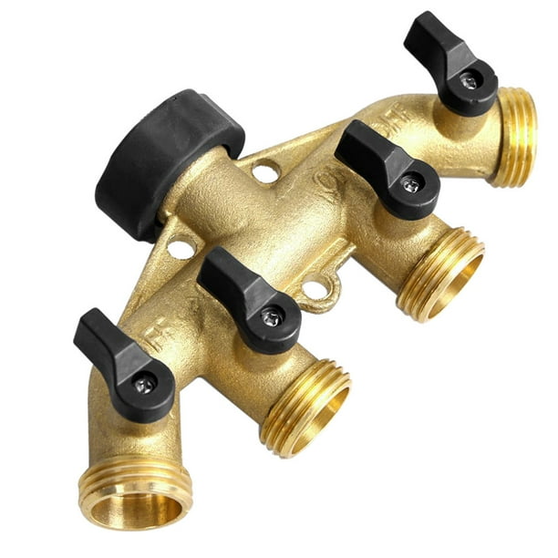 ICQOVD Garden Hose Splitter 4 Way Tap Hose Connectors Water Distributor