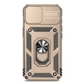 thumbnail image 2 of for iPhone 16e Rugged Phone Case with Sliding Camera Cover, Kickstand TPU Bumper Drop Proof Durable Military Grade Protective Case Cover for iPhone 16e, Gold, 2 of 10