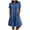 Blue-Ssnv, variant on Women Short Sleeve Midi Dress Ladies Button Down Flowy Sundress Womens Summer Casual Dresses with Pockets L2 Orange