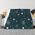 thumbnail image 1 of Fotbe Christmas Snowflake Manta de Franela con Estampado, Manta Ultrasuave para Cama, Sofá, Auto, Hipoalergénica y Antibolitas-80"x60", 1 of 6