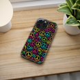 thumbnail image 5 of DistinctInk Clear Hybrid Case for Apple iPhone 14 Plus (6.7" Screen) - Luminous Harmony: Cartoon-like Peace Sign Pattern - Shockproof Protection, 5 of 8