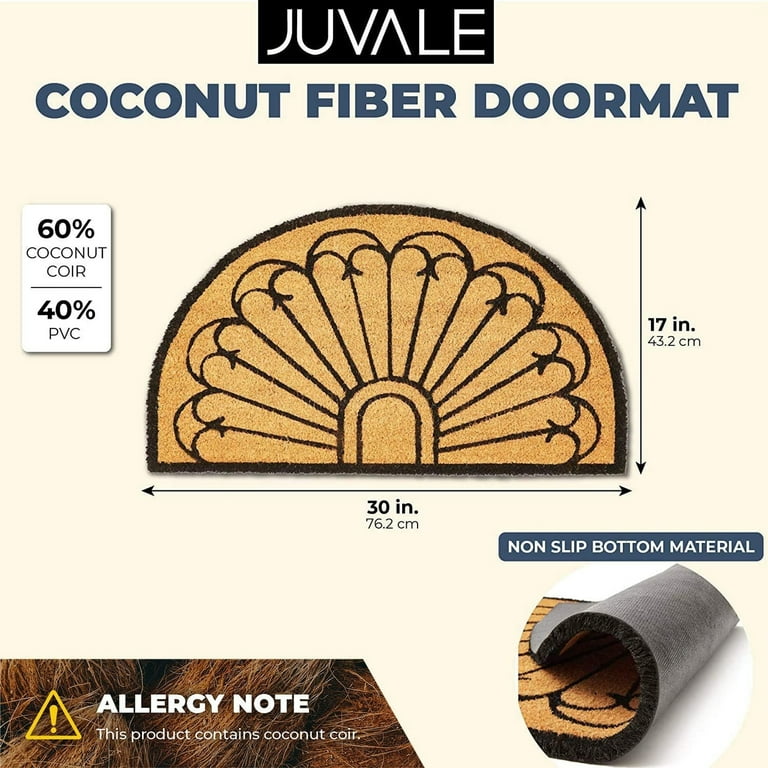 Juvale Natural Coir Doormat, Welcome Mats For Front Door, And