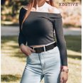 thumbnail image 2 of Cinturón de cuero XZQTIVE para mujer para jeans, pantalones y vestidos, negro, 2 of 6