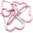 thumbnail image 3 of 10pcs Heart-shaped Aluminum Snap Hook Clip Key Holder, Keychain Clip (Light Pink), 3 of 5