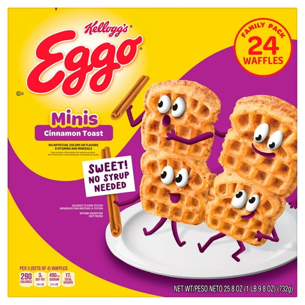 pix Eggo Cinnamon Roll Waffles eggo mins frozen waffles cinnamon toast family pack easy breakfast 25 8 oz