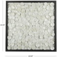 thumbnail image 3 of DecMode White Capiz Shell Handmade Dimensional Overlapping Geometric Wall Decor with Black Metal Frame, 3 of 7