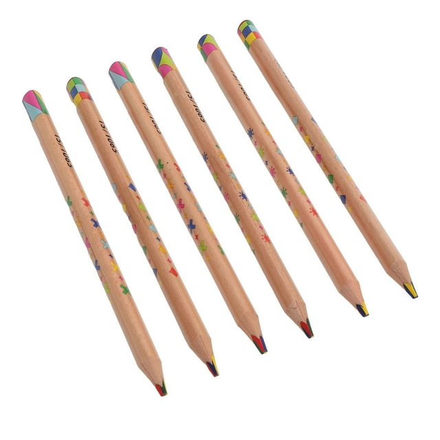 4 in 1 Color Pencil, 6 Pcs Rainbow Pencil Set for Doodling