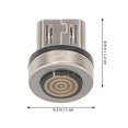 thumbnail image 2 of Rotating Magnetic USB Tip Adapter for Users Travel Use Silver Metal Dust Protection 4Pcs, 2 of 5