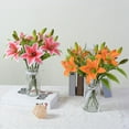 thumbnail image 3 of LShunze Artificial Lily Flowers, 3 Pcs Faux Lily Flowers, 14.5 Inch Long Stem Tiger Lily Branch, Latex Real Touch Lilium Flower for Wedding Bouquet, 3 of 8