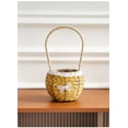 thumbnail image 2 of Faux Rattan Woven Hanging Basket with Handle, Bohemian Style Lace Decorative Flower Pot for Indoor Outdoor Plants and Home Decor Gift, Vintage Inspired Planter Basket, 2 of 4