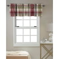 thumbnail image 4 of Valances Curtain Buffalo Check Plaid Kitchen Curtain Valances Rod Pocket Rustic Plaid Farmhouse Window Curtain Treatment Short Topper Curtains for Kitchen Bathroom Living Room 1 Panel 54x18 Inch, 4 of 6