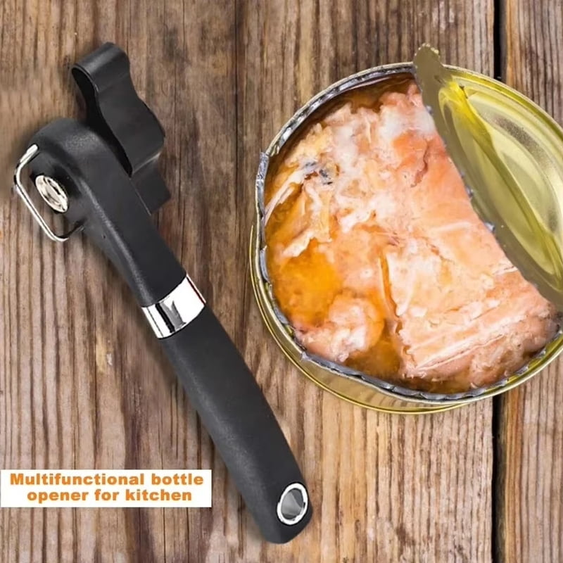 Handheld Safe Cut Can Opener Smooth Edge Can Opener Food Grade Stainless Steel Cutting Can Opener for Kitchen Accessories