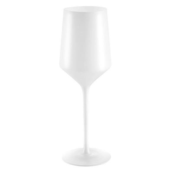 Vikko Dcor Matte White Wine Glasses | Thin, Handblown Glass  Tall, Elegant Stem  Dishwasher Safe  11 Ounce Cup  Set of 6 Stunning Wine Glasses  8.6 x 2.4