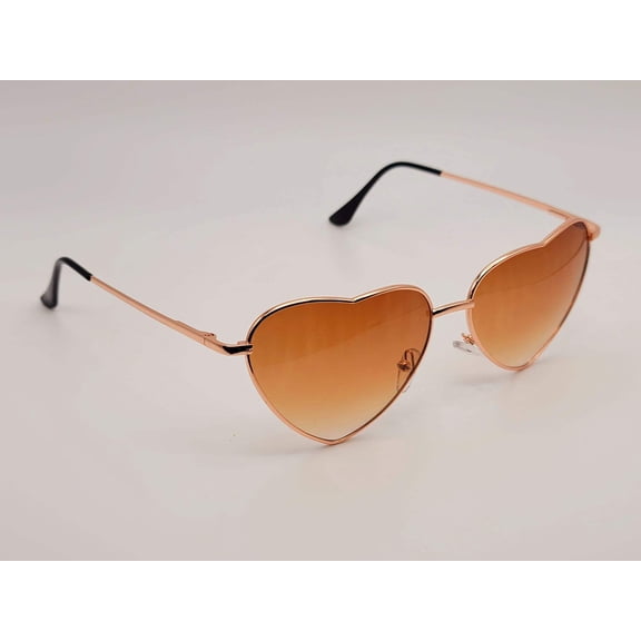 Lb diamond - Heart Shape Heart Sunglasses Retro Vintage Boho Tea