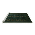 thumbnail image 2 of Ahgly Company Machine Washable Indoor Square Persian Turquoise Blue Traditional Area Rugs, 8' Square, 2 of 4