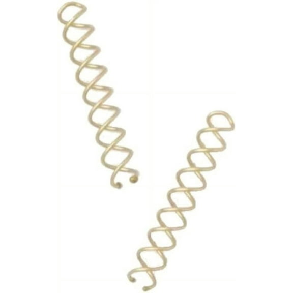 Pair Of Large Spiral Twist In Hair Pins Slides Clip 7.5cm (3") (Blonde / Gold)