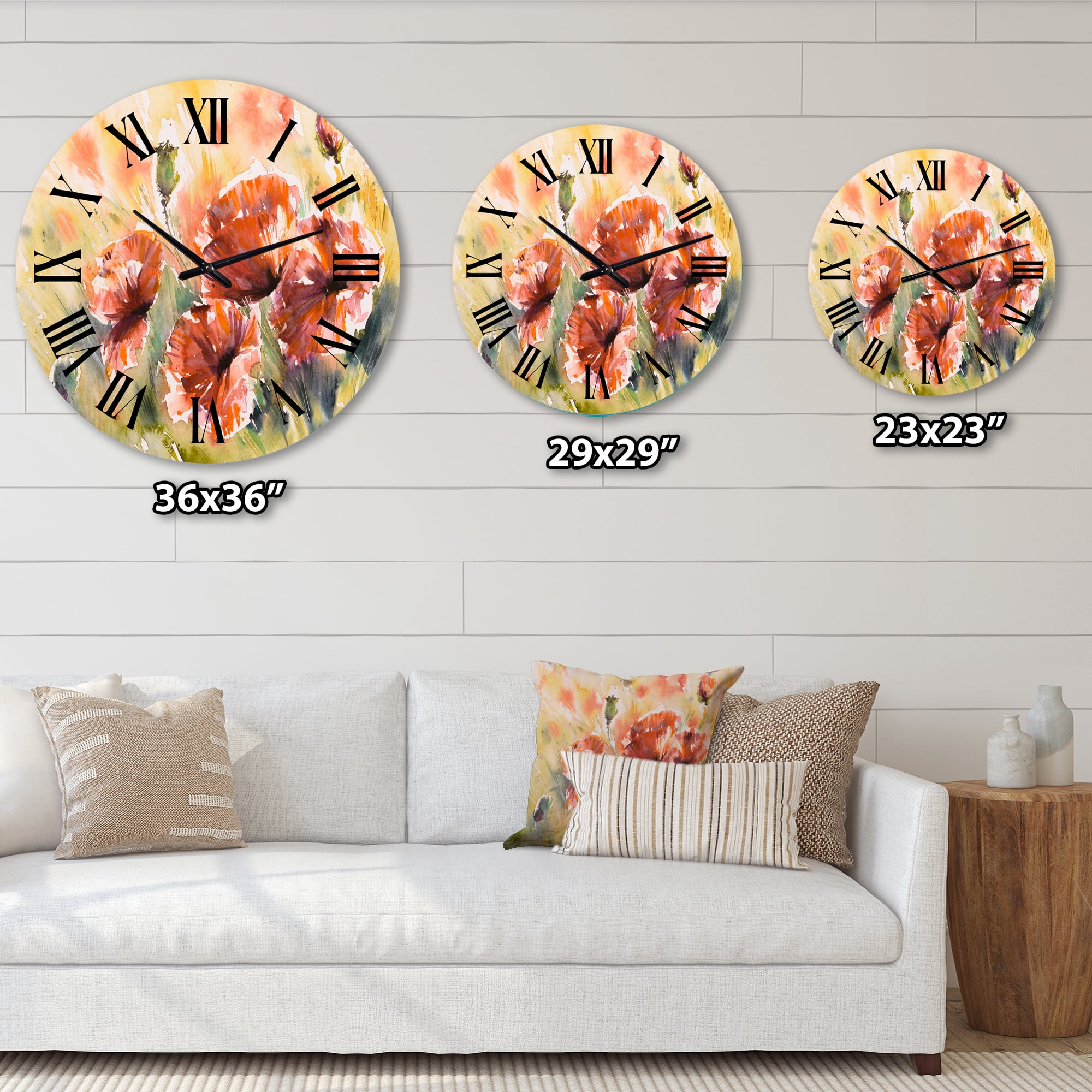 Designart 1 in Quartz Traditional Wall Clock