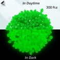 thumbnail image 3 of PULLIMORE 300 Pcs Fish Tank Luminous Rocks Glow in the Dark Luminous Gravel Stones for Garden Walkways Landscaping Decor (Green), 3 of 6