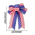 thumbnail image 3 of Nmdmisc Patriotic Ribbon Bows for Wreaths,Non-woven Fabric Red White Blue Stars Stripe Bow for 4th of July,Independence Day,Memorial Day,Veteran's Day,Front Door Decoration, 3 of 4