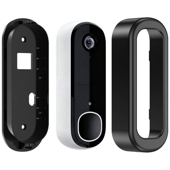 Adhesive Camera Mount for Arlo Video Doorbell 2K (2nd Gen), Weatherproof Protection for Arlo Doorbell Camera (Black)