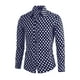 thumbnail image 2 of Camisas de hombre con lunares, manlarga, corte ajustado, estampado, camicon botones Azul marino 48, 2 of 7