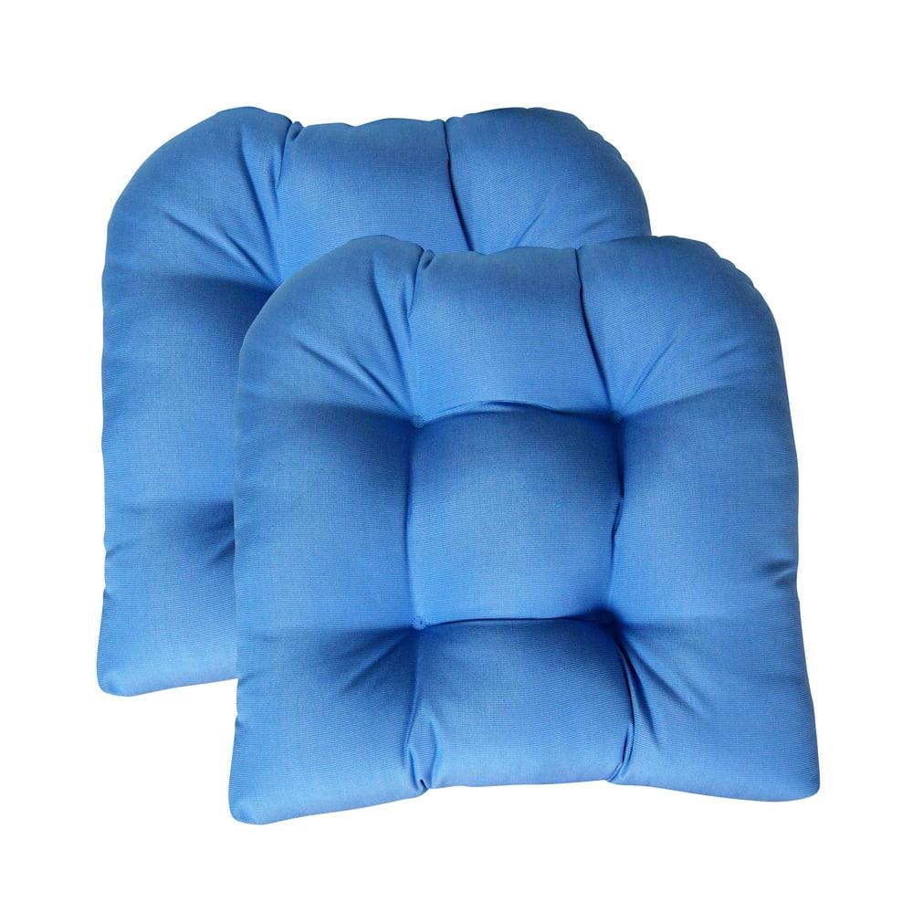 RSH Decor Sunbrella Canvas Capri Large 2 Piece Wicker Chair Cushion Set