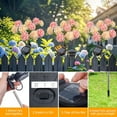 thumbnail image 6 of Ninonly 2 Pack Solar Garden Lights with 20 Hydrangea Flowers, Waterproof LED Solar Flower Lights, 6 of 8