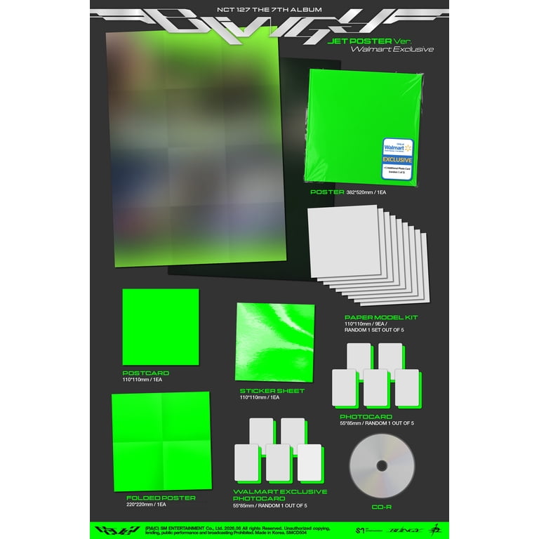 NCT 127 - The 7th Album 'Blingy' (JET Poster Ver.) (Walmart